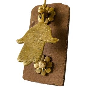 Vintage Handcrafted Brass Hamsa Hand Morocco Door Knocker